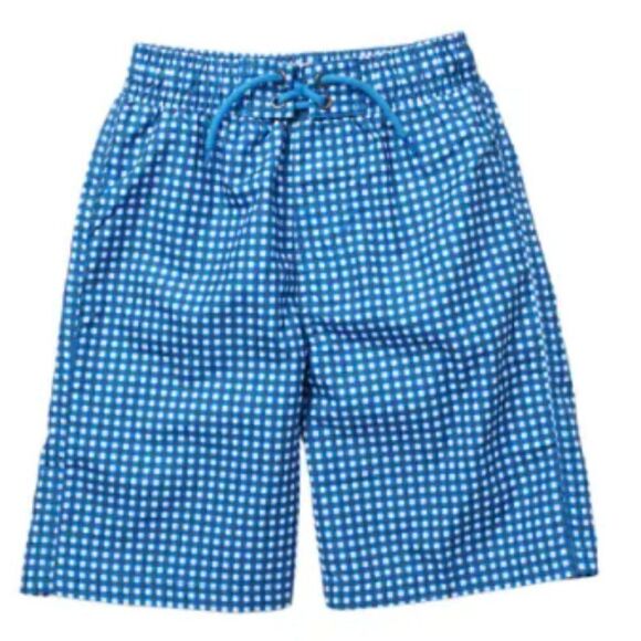 Beach Bros. Gingham Swim Trunks Midnight Blue check NWT - Picture 1 of 5
